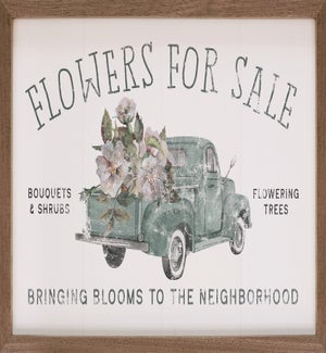 Flowers For Sale Truck White